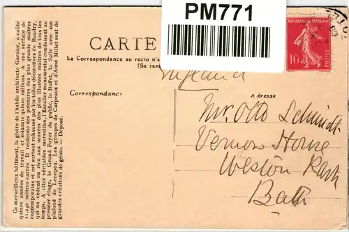 AK Paris Théâtre de l'Opéra #PM771