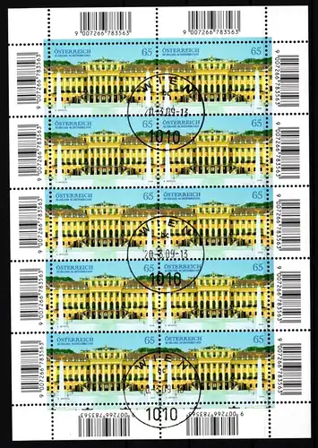 Österreich 2796 gestempelt Kleinbogen #IR972