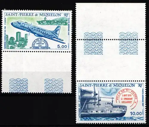St. Pierre et Miquelon 548-549 postfrisch Flugzeuge #IR512