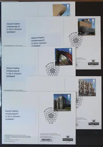 Großbritannien 4064-4073 gestempelt als Maximumkarten #IZ171