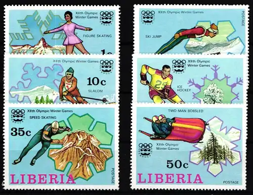 Liberia 980-985 postfrisch Olympische Spiele #IR610