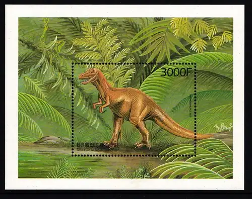 Guinea Block 586 postfrisch Dinosaurier #JA083
