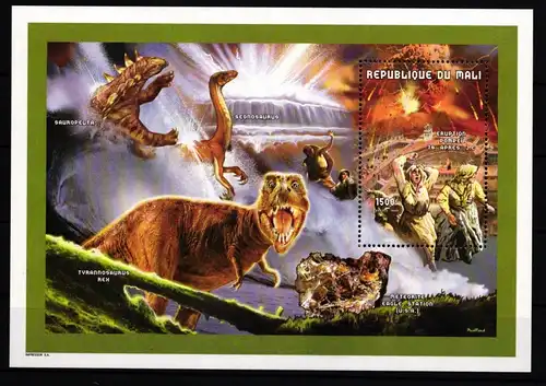 Mali Block 134 postfrisch Dinosaurier #JA092