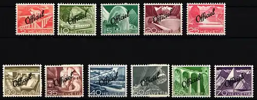 Schweiz Dienstmarken für die Bundesbehörde 64-74 postfrisch #JB107