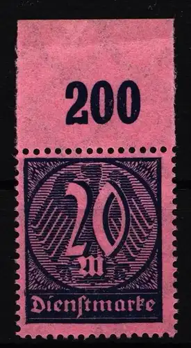 Deutsches Reich Dienst 72 P OR postfrisch #IR684