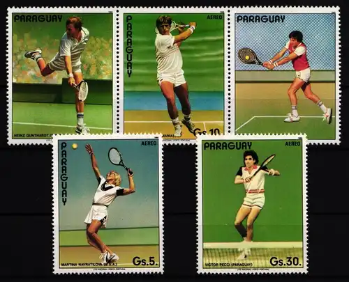 Paraguay 3962-3964 a postfrisch Tennis #JA031