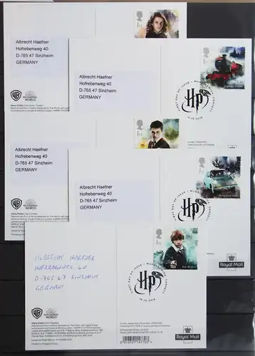 Großbritannien 4270-4279 gestempelt als Maximumkarten "Harry Potter" #IZ194