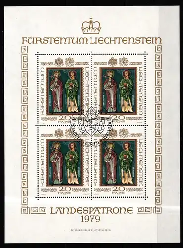 Liechtenstein 734 gestempelt als Kleinbogen #IP932