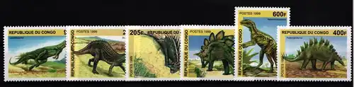 Kongo (Brazzaville) 1670-1675 postfrisch Dinosaurier #JA087