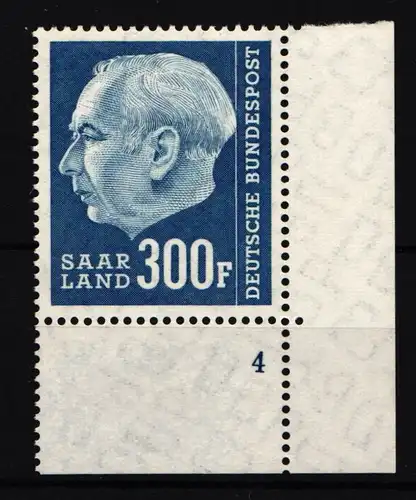 Saarland 428 postfrisch Formnummer 4 #IY382