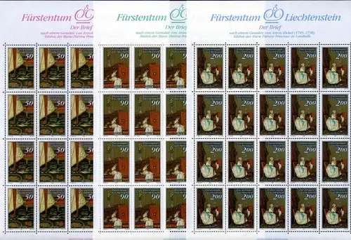 Liechtenstein 957-959 postfrisch als Kleinbögen/ Kunst #IG952