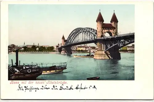 AK Bonn mit der neuen Rheinbrücke #PN346