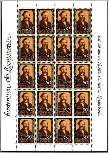 Liechtenstein 902 postfrisch Kleinbogen / Kunst #JA122