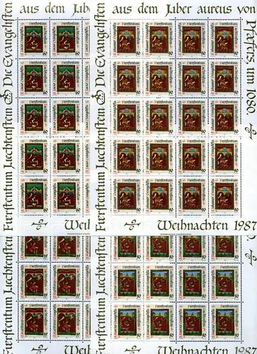 Liechtenstein Kleinbögen 930-933 postfrisch Weihnachten #IG959