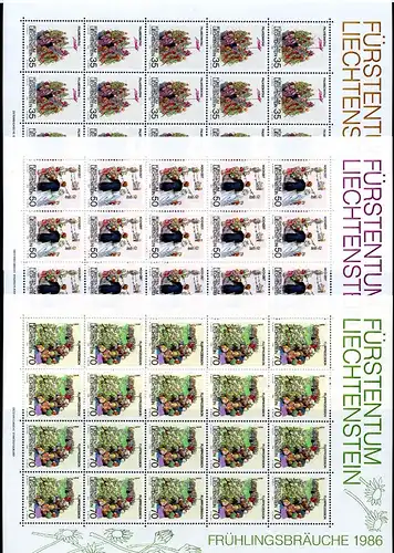 Liechtenstein 899-901 postfrisch als Kleinbögen #IG973