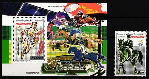 Mauretanien 970 und Block 72 postfrisch Olympische Spiele #JA400