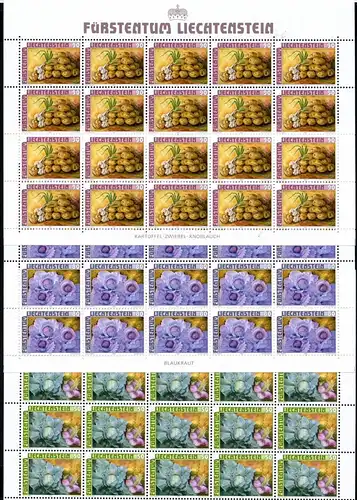 Liechtenstein 904-906 postfrisch als Kleinbögen, Ackerfrüchte #IG970