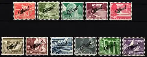 Schweiz Dienstmarken für die Bundesbehörde 64-74 postfrisch #JB110