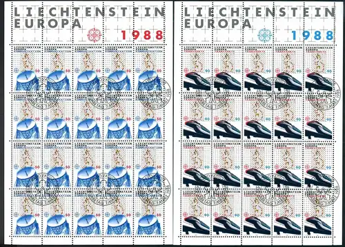 Liechtenstein 937-938 gestempelt als Kleinbögen, Ersttagssonderstempel #IG988