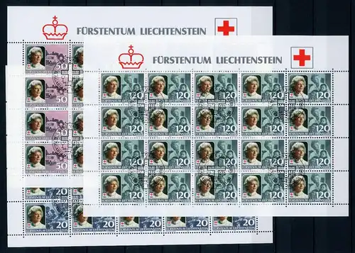 Liechtenstein 875-877 gestempelt als Kleinbögen, Ersttagssonderstempel #JB013