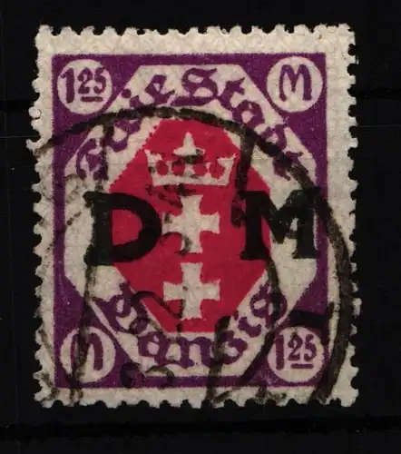Danzig Dienstmarke 17 gestempelt geprüft Infla Berlin #IM585