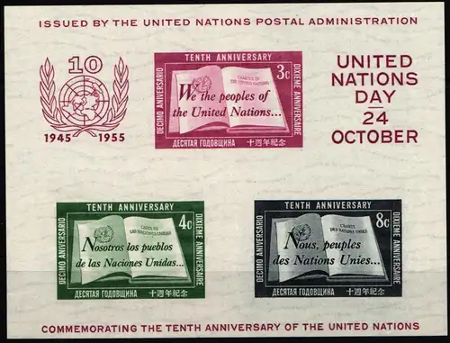 UNO New York Block 1 I postfrisch #JB183