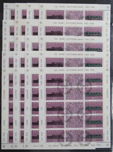 Schweiz Lot 1214-1215 gestempelt als Kleinbogen 39 Stück ca. 270,- Euro #IZ106