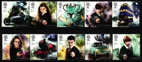 Großbritannien 4270-4279 postfrisch Harry Potter, Hermione, Ginny, Hagrid #JD803