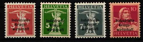 Schweiz Dienstmarken industrielle Kriegswirtschaft 1-4 II postfrisch #JB083