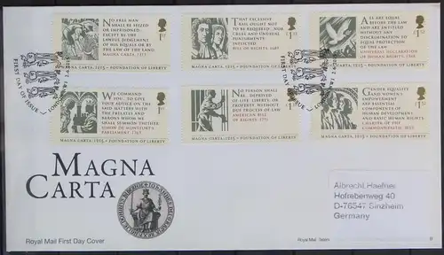 Großbritannien 3746-3751 gestempelt als FDC #JC852