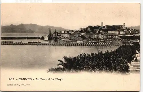 AK Cannes Le Port et la Plage #PM775
