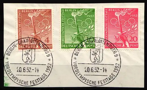 Berlin 88-90 gestempelt auf Briefstück mit Sonderstempel #JC240