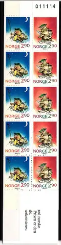 Norwegen Markenheftchen 12 mit 1007-1008 postfrisch Weihnachten #JB248