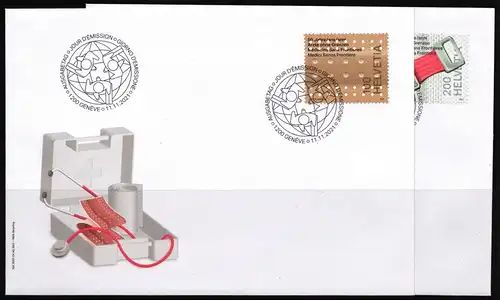 Schweiz 2734-2735 gestempelt als FDC / Ärzte ohne Grenzen #JB178