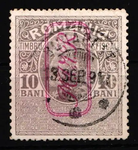 Dt. Besetzung 1. WK Rumänien Kriegssteuer 6 gestempelt geprüft Hey BPP #JD013