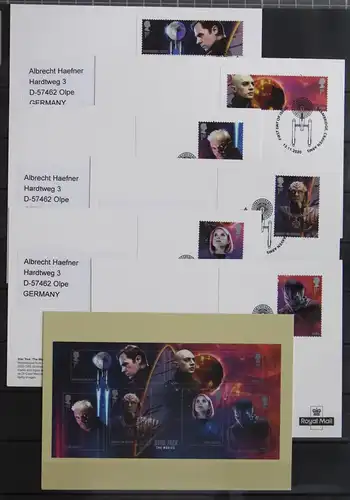 Großbritannien 4697-4702 gestempelt als Maximumkarten „Star Trek“ #IZ141