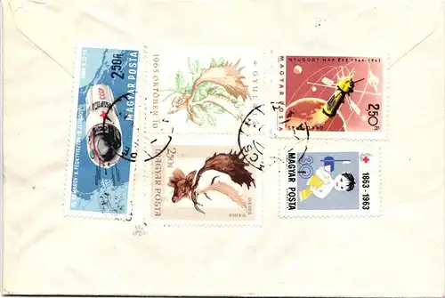 Ungarn 3214-19 A/B verteilt auf 6 Briefe als Einschreiben nach Aachen #JD100