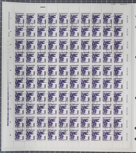 DDR 3351 gestempelt Bogen ungefaltet #JE192