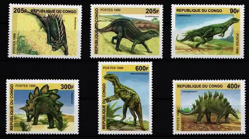 Kongo (Brazzaville) 1670-1675 postfrisch Dinosaurier #JA222