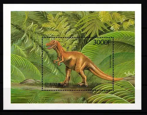 Guinea Block 586 postfrisch Dinosaurier #JA218
