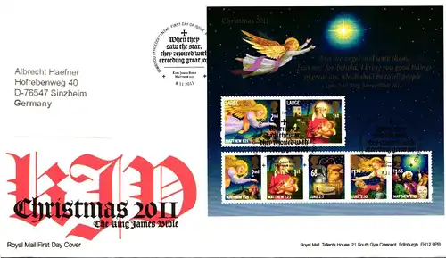 Großbritannien 3173-3179 und Block 70 gestempelt als FDC #JC960