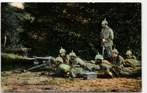 AK Deutschland Maschinengewehr in Stellung Feldpost 1917 #PM931