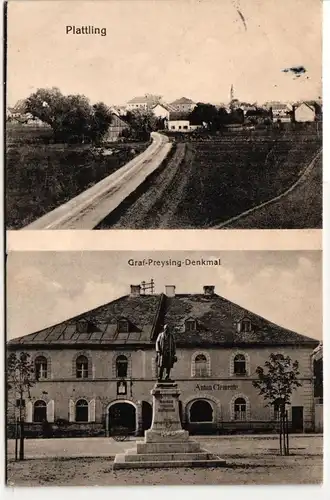 AK Platting Graf-Preysing-Denkmal Feldpost 1918 #PM943