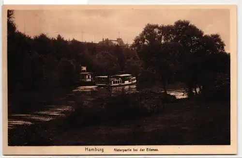 AK Hamburg Alsterpartie bei der Eilenau #PM979