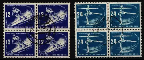 DDR 246-247 gestempelt 4er Block #JE045