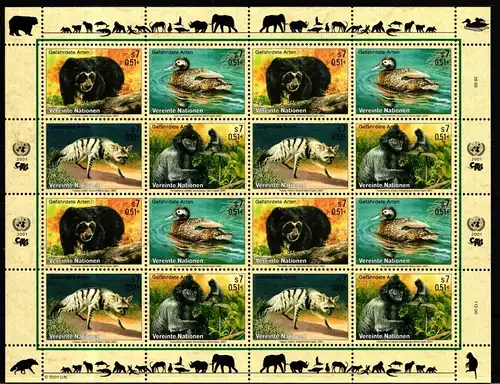 Vereinte Nationen Wien 327-330 postfrisch als Bogen #IP875