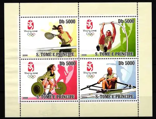 Sao Tome e Principe 3412-3415 postfrisch Kleinbogen / Olympische Spiele #JA307
