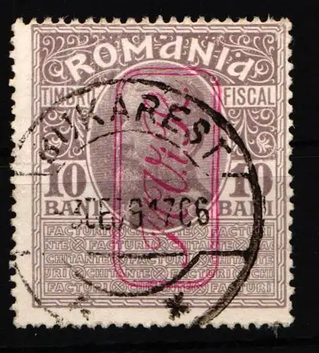 Dt. Besetzung 1. WK Rumänien Kriegssteuer 6 gestempelt geprüft Hey BPP #JD010