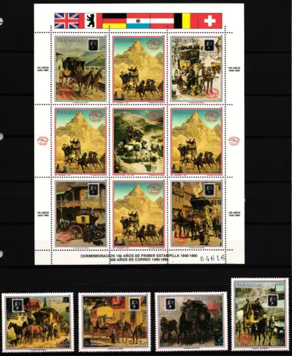 Paraguay 4477-4480 und Kleinbogen 4481 postfrisch Post #JA395