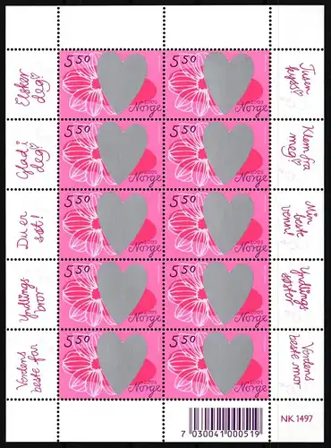 Norwegen 1462 postfrisch als Kleinbogen #JB283